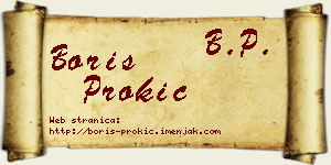 Boris Prokić vizit kartica